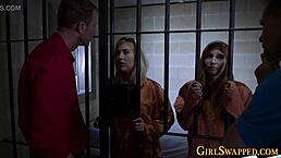Hot bitches have some wild action in a prison